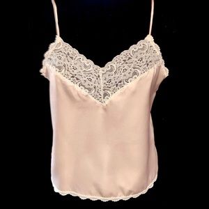 Lace-Trimmed Blush Chemise